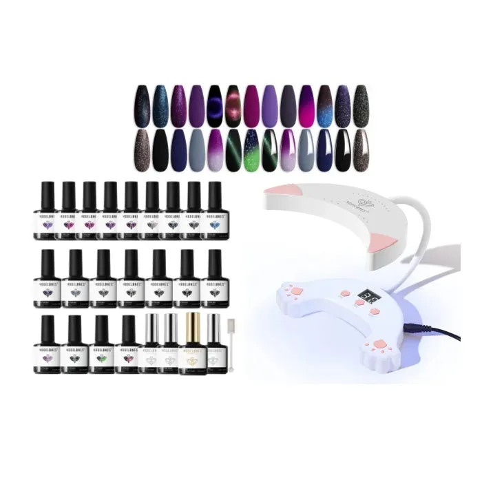 Modelones 20 Colors Smart LED Lamp gellack set 24x7ml kräm
