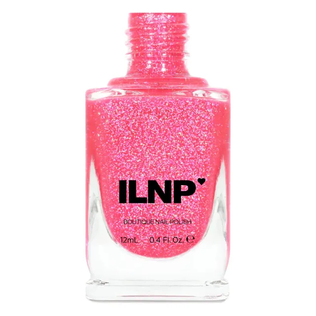 ILNP Misbehaving nagellack neonrosa holo jelly