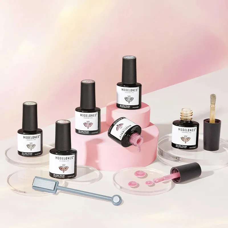 modelones Ethereal Glow cat eye gellack 6-pack holografisk