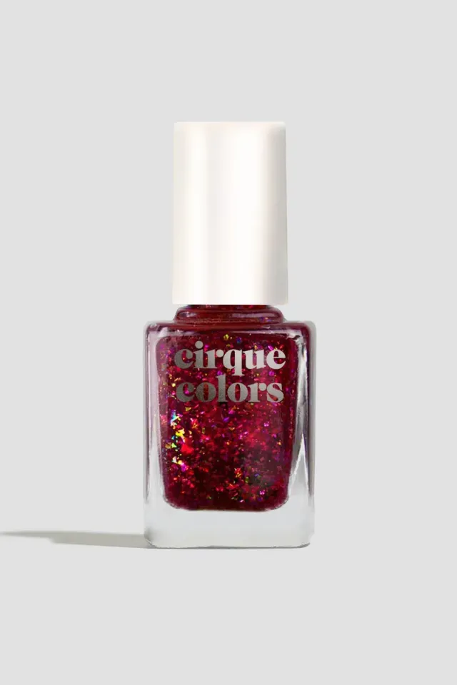 Cirque Colors Snozzberry nagellack jelly vinröd