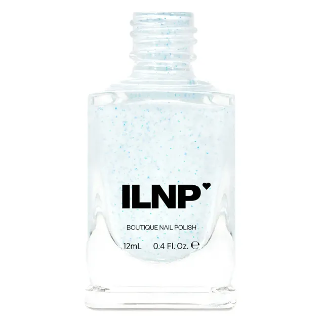 ILNP Shaved Ice nagellack vitt prickigt