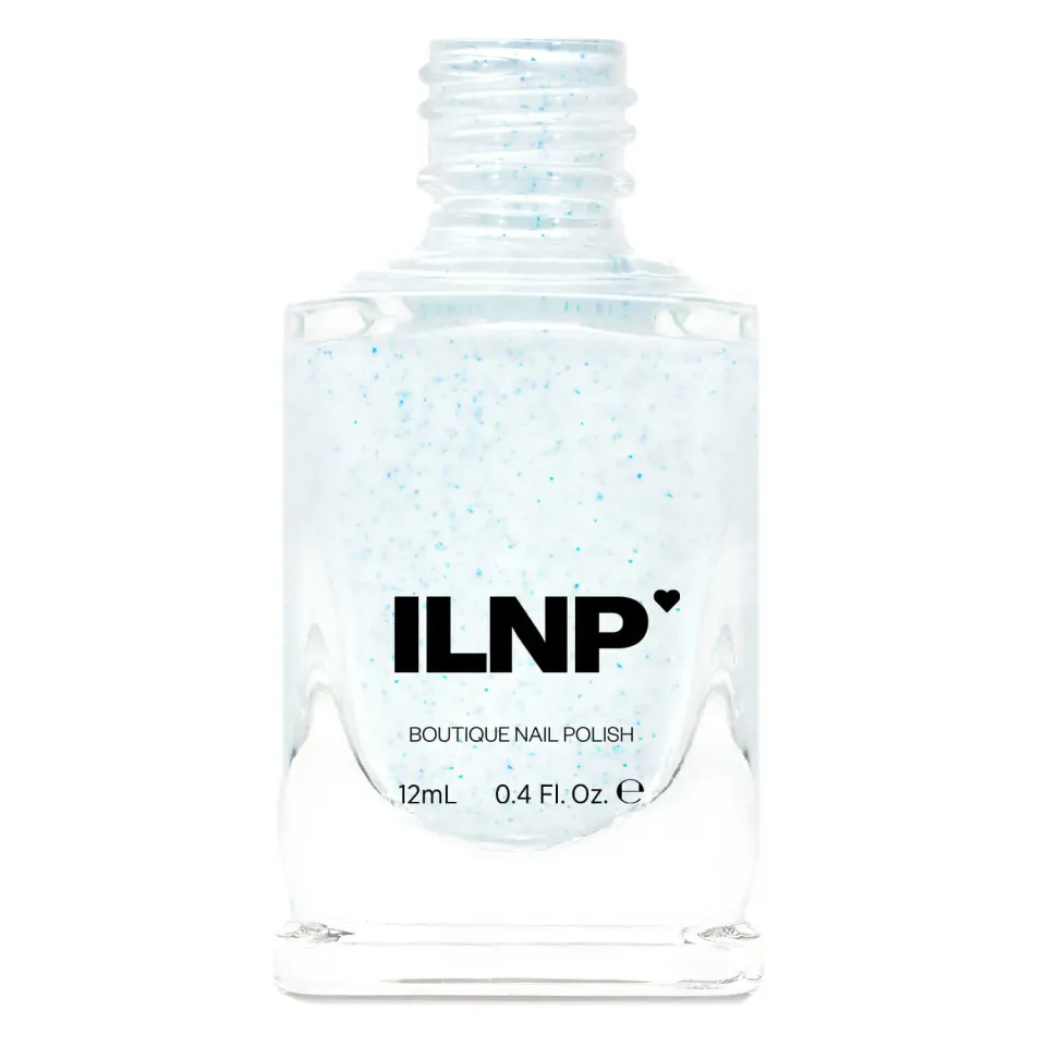 ILNP Shaved Ice nagellack vitt prickigt