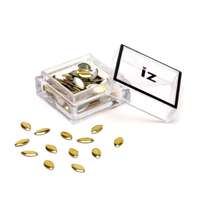 Iz Beauty Gold Oval nagelstenar guld 30-pack