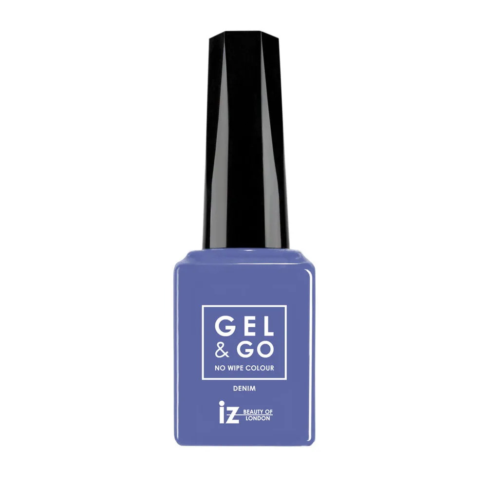 Iz Beauty GEL&GO Denim GG1015 gellack 12 ml blå