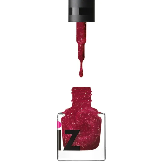 Iz Beauty True Love's Kiss nagellack hallonröd glitter 6 ml