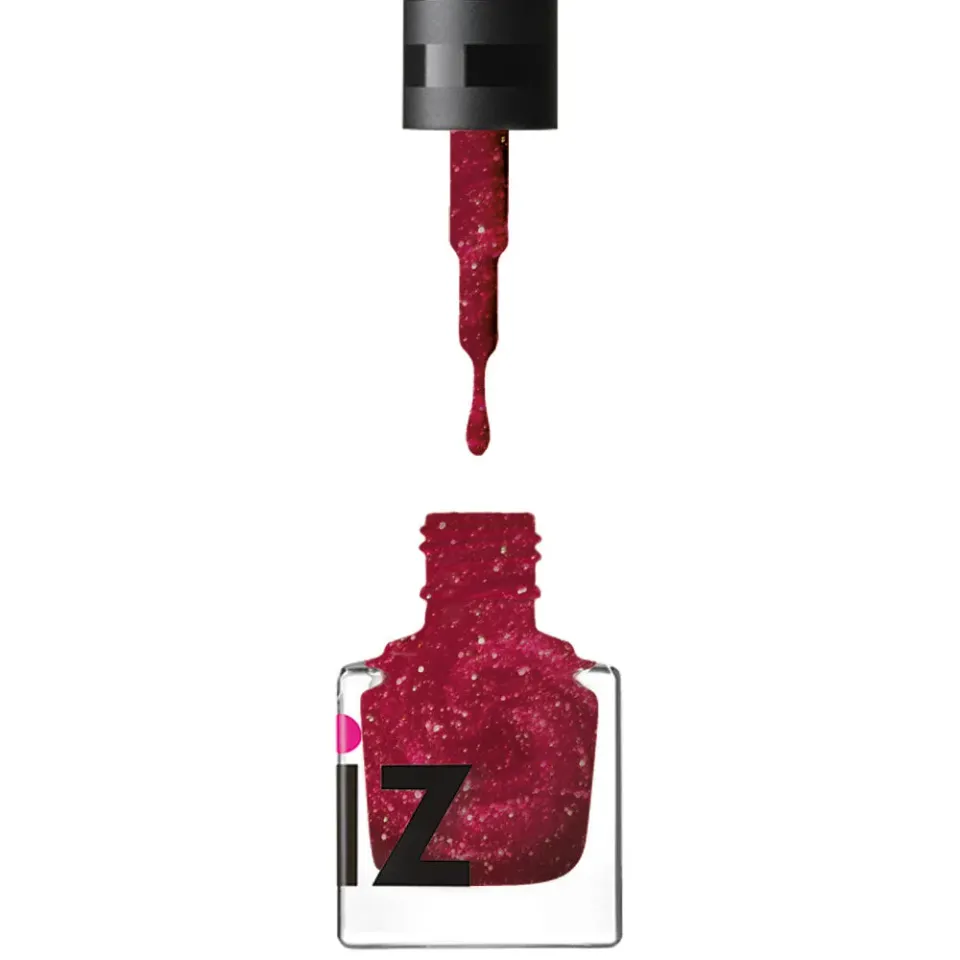 Iz Beauty True Love's Kiss nagellack hallonröd glitter 6 ml