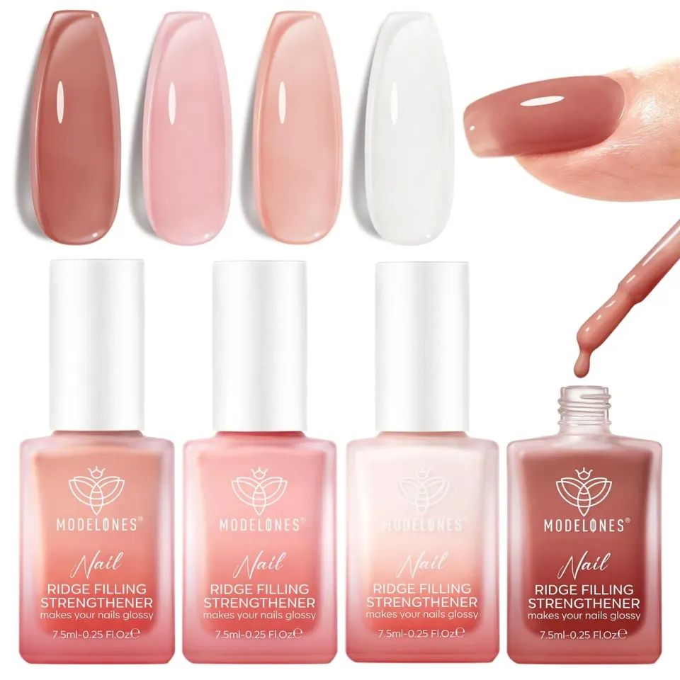 Modelones nagelstärkare brun rosa nude 4-pack 7,5 ml
