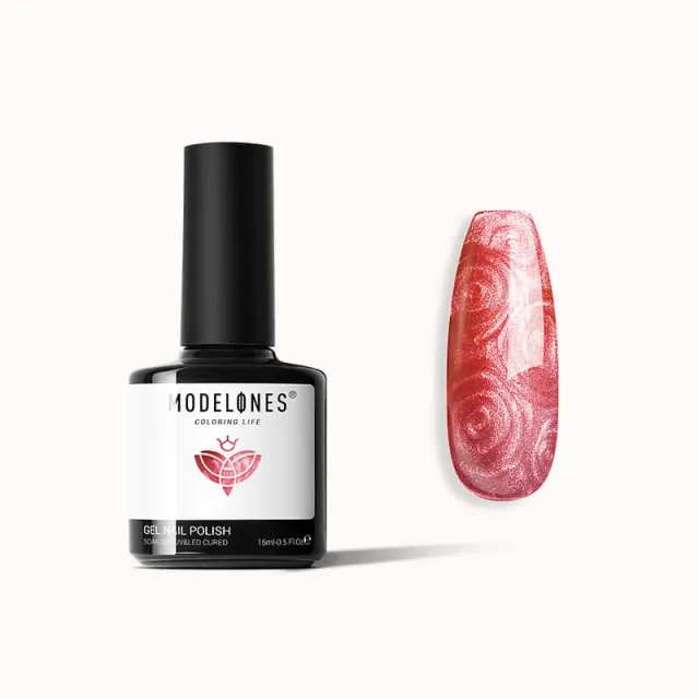 Modelones Inspire Gel Red Shell Thread gellack 15ml termisk röd