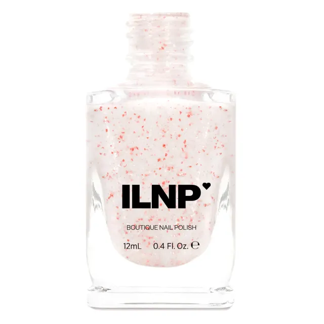 ILNP North Pole nagellack mjölkvit glitter