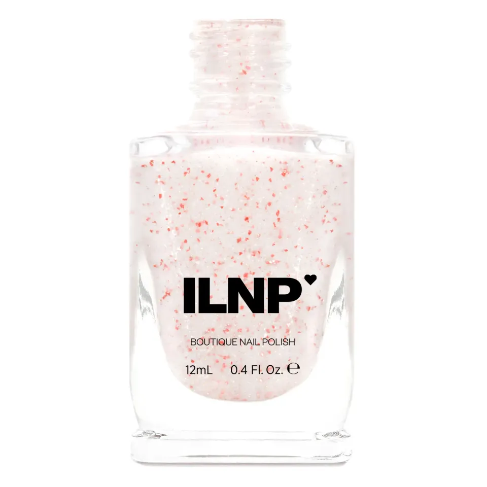 ILNP North Pole nagellack mjölkvit glitter