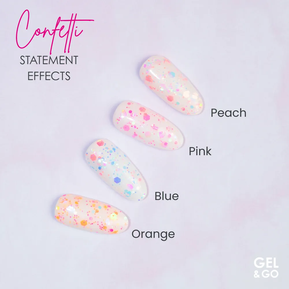 Iz Beauty Gel&Go gellack Peach Confetti Mini 8ml korall