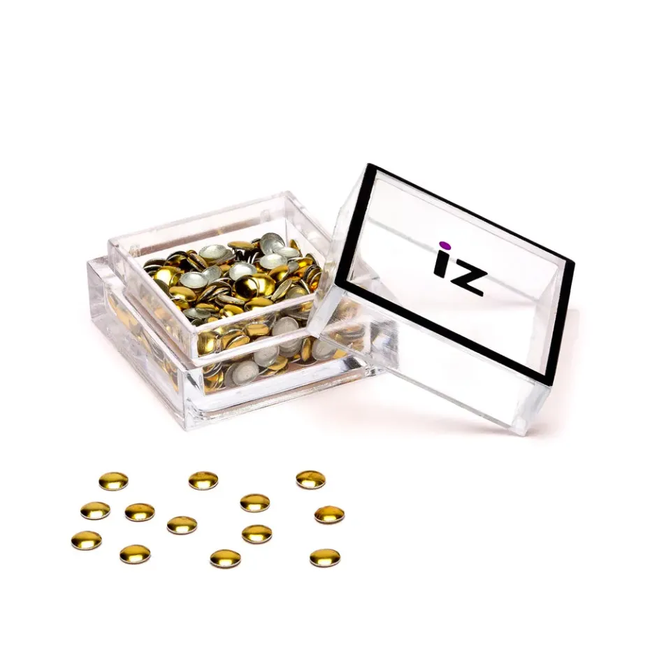 Iz Beauty Medium Gold Circle nagelstuds 60-pack guld