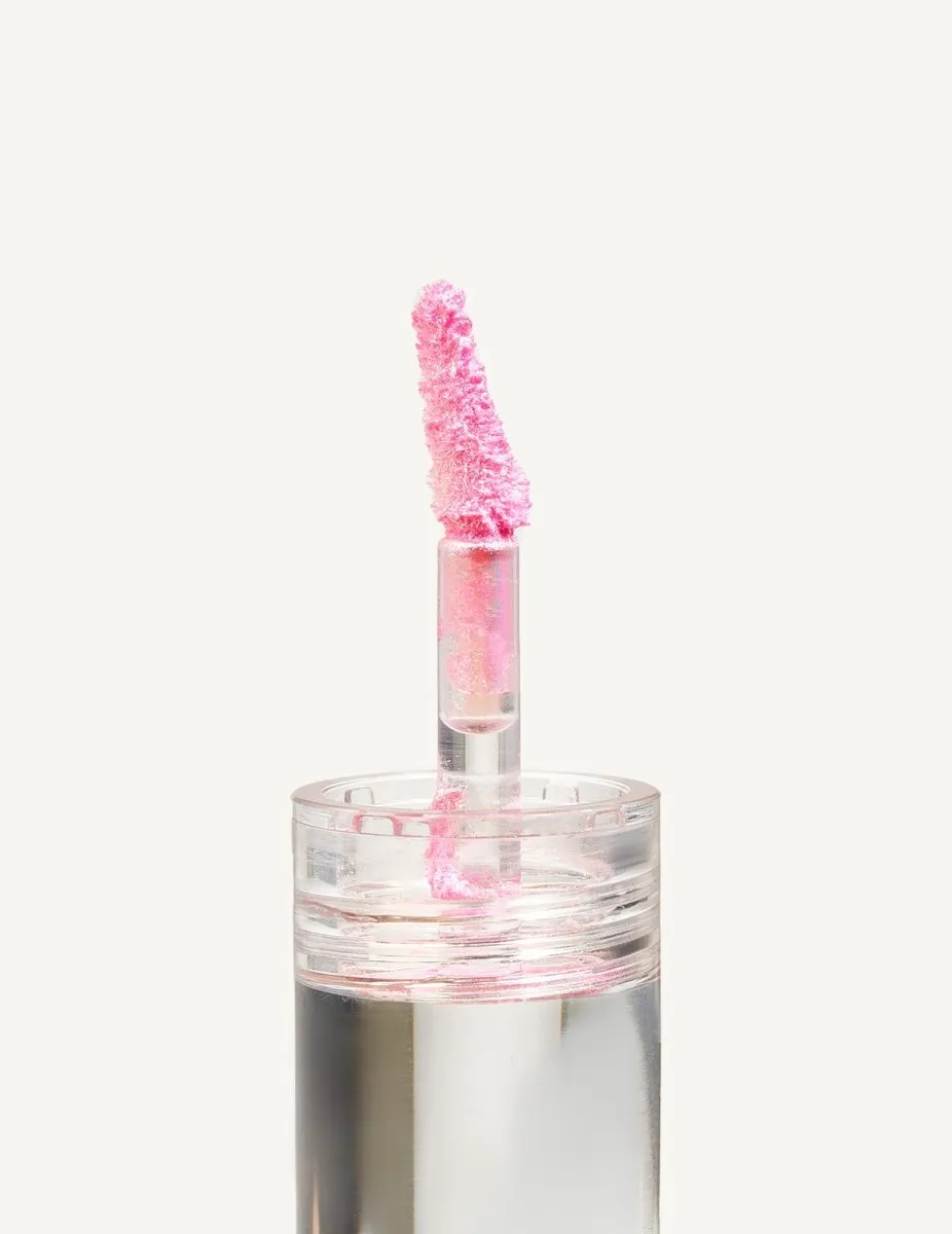 Le Mini Macaron Pink Euphoria nagelpuder skimrande rosa