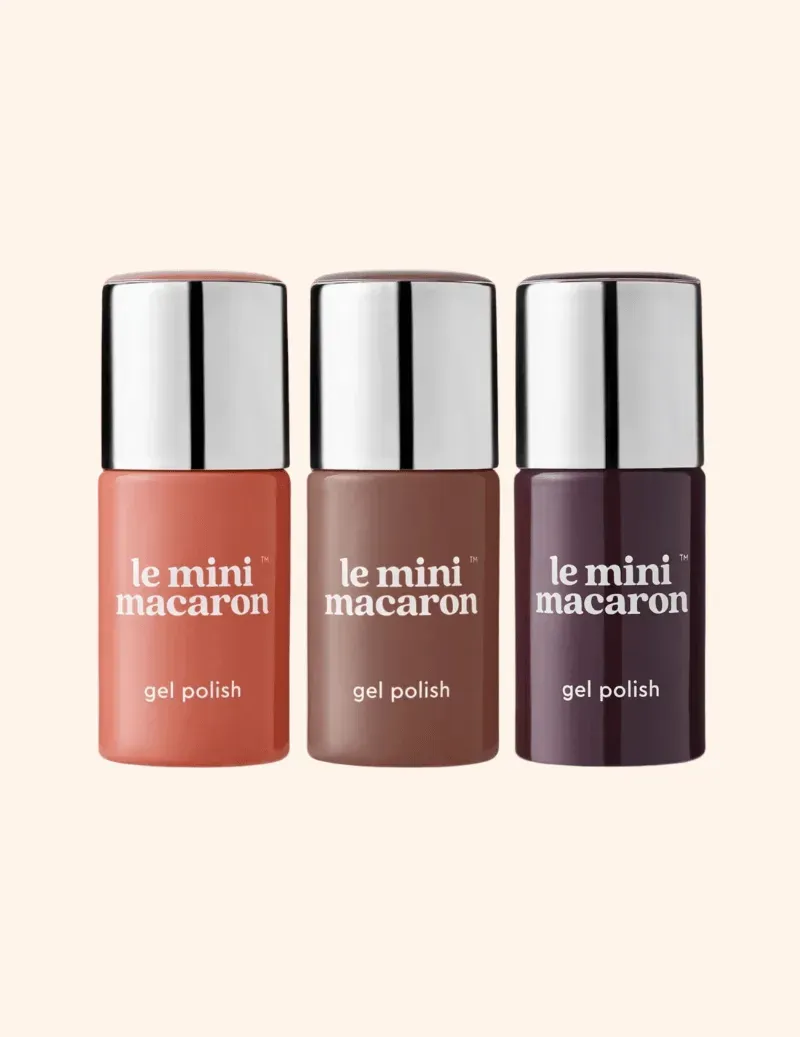 Le Mini Macaron Café Essentials gellackset brun 3-pack