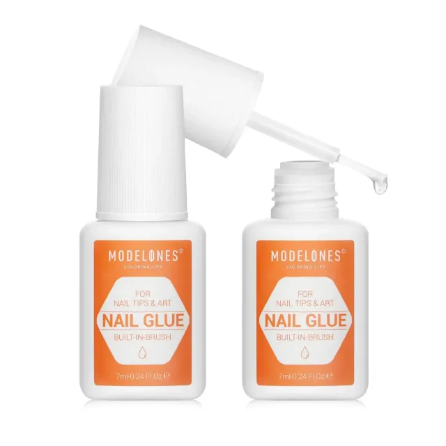 Modelones Built-in Brush Nail Glue Duo nagellim 2-pack pensel