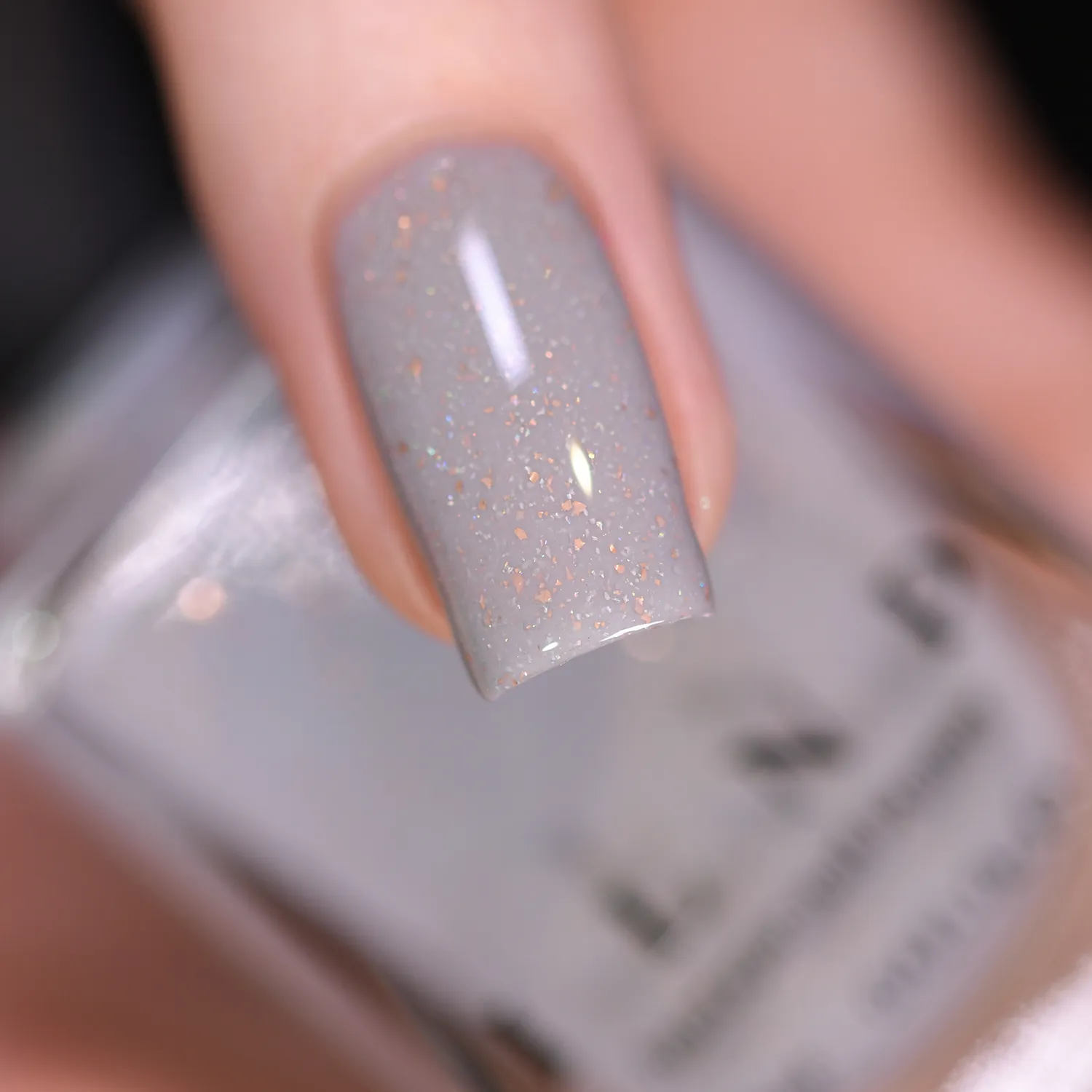 ILNP Tombstone nagellack bengrå holografisk
