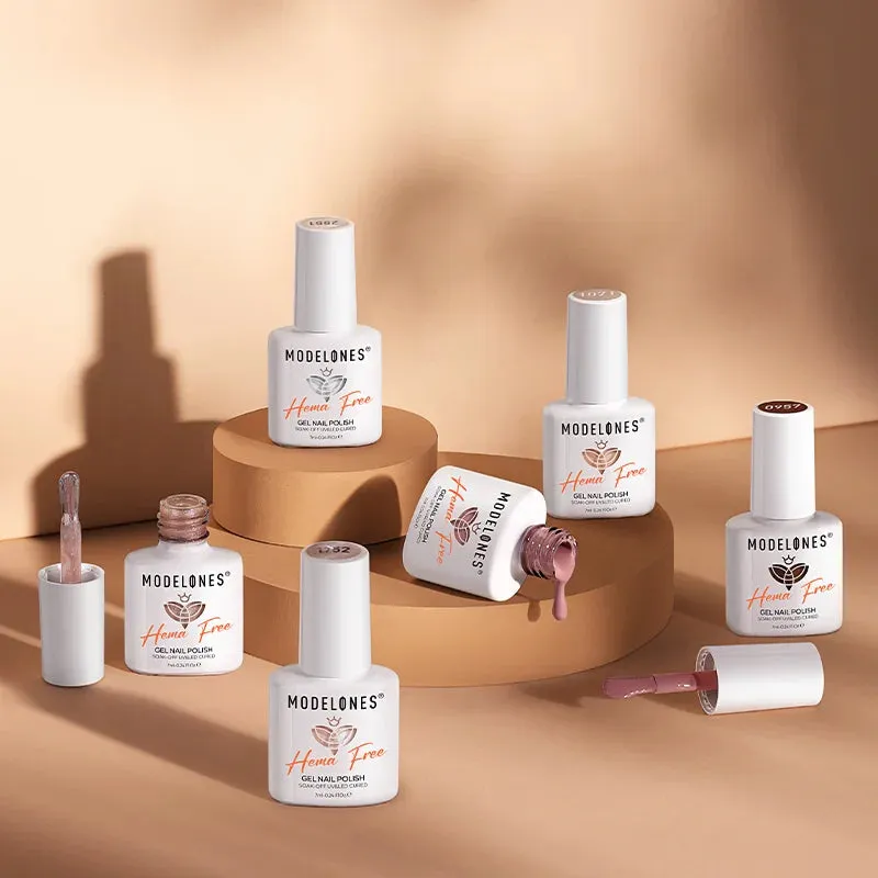 modelones Cocoa Cream gellackset 6-pack brun beige