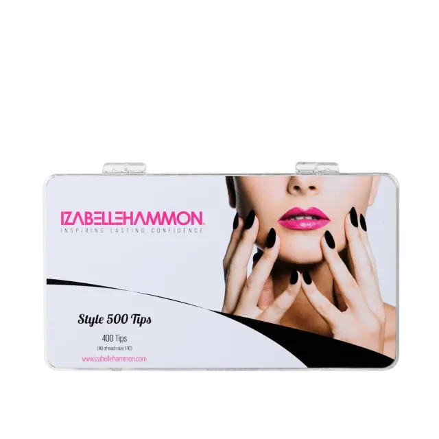 Iz Beauty Style 500 nageltippar natural 400-pack böjda