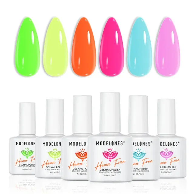 Modelones Silent Storm gellack set 6 färger kräm vår