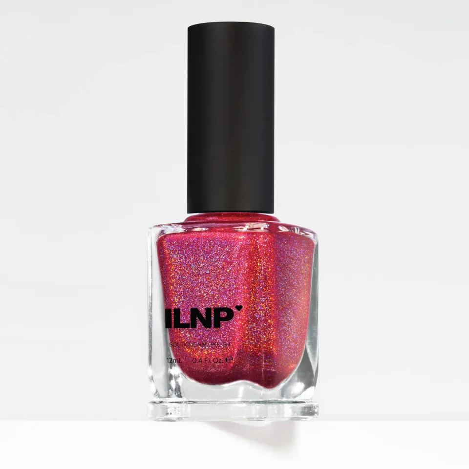 ILNP Stacey nagellack hallonrosa holografisk