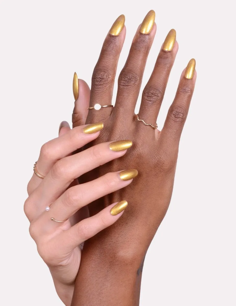 Le Mini Macaron Golden Glow gellack guld metallic