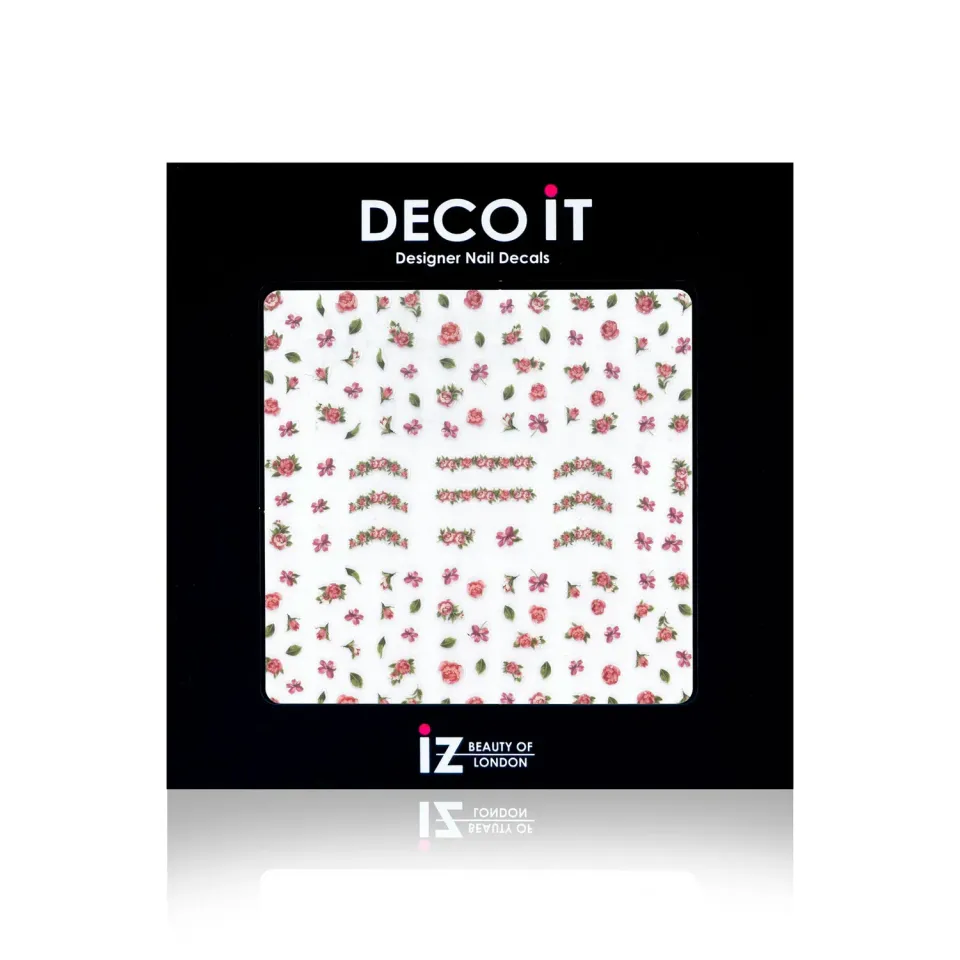 Iz Beauty Pink Peonies nageldekaler rosa blommor