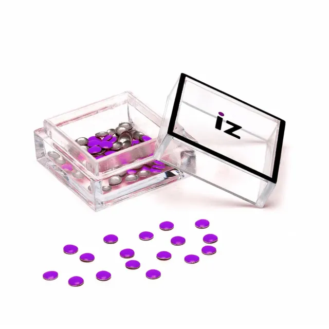 Iz Beauty Neon Purple Circle nagelstenar 30-pack lila