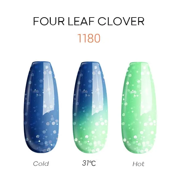 Modelones Four Leaf Clover gellack 15 ml thermal grön