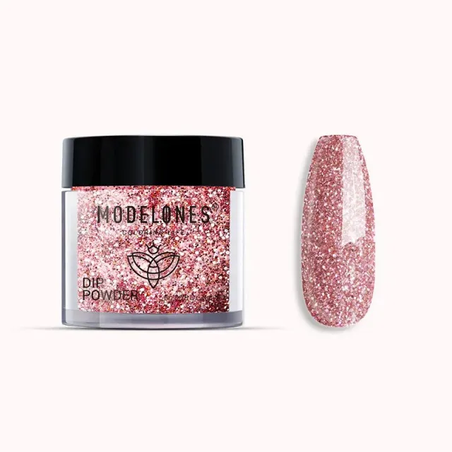 Modelones Red Brick 373 dippingpulver röd glitter 8g