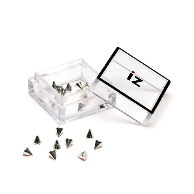 Iz Beauty Silver Spikes nagelstuddar silver 20-pack