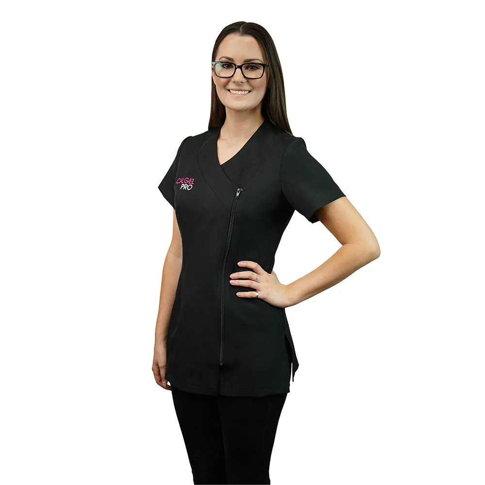 Iz Beauty Zip salongstunika svart slim fit