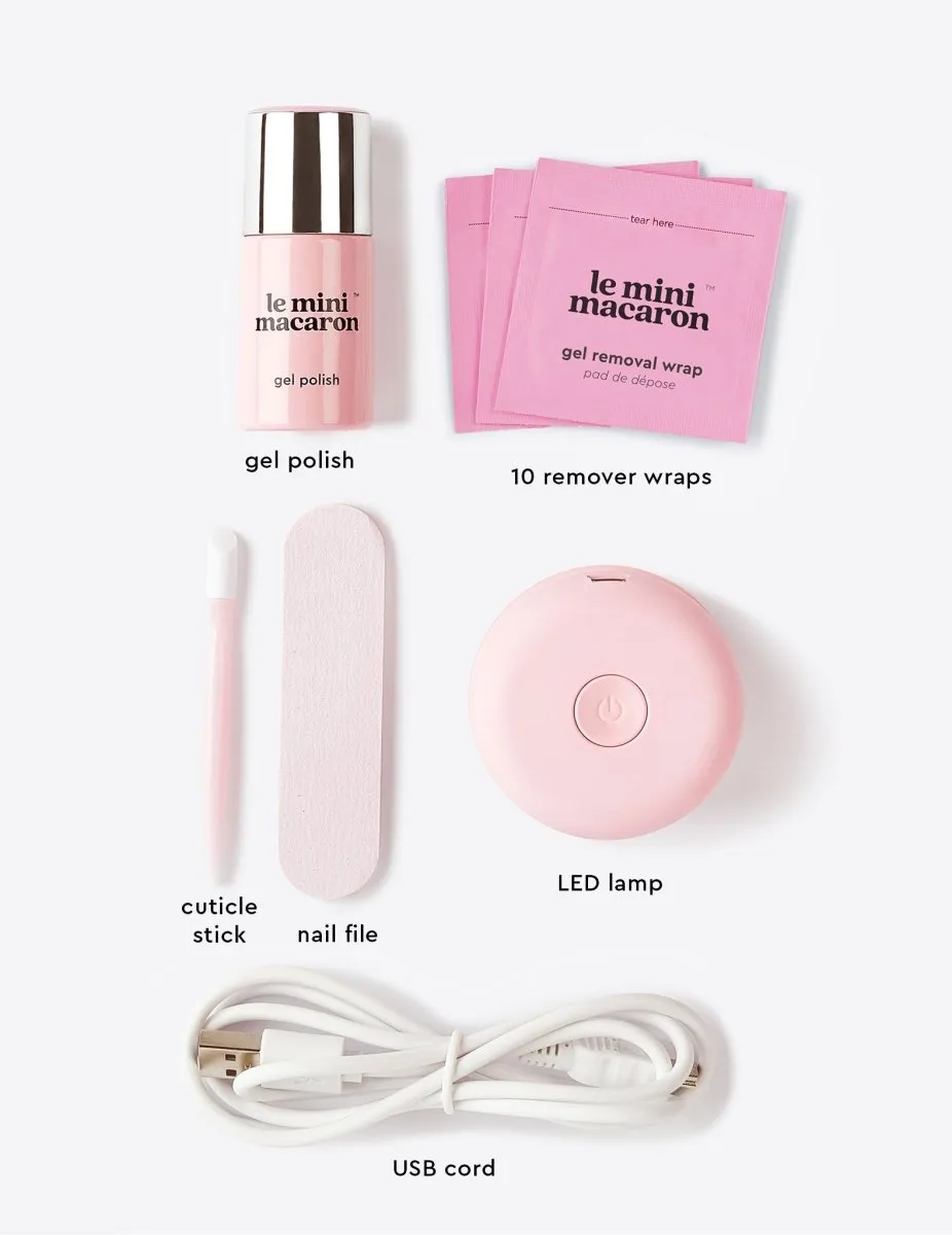 Le Mini Macaron Fairy Floss gelkit babyrosa 3-i-1