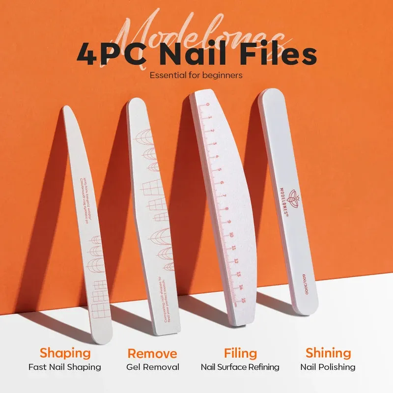 Modelones Nail Files nagelfilar 4-pack flexibla