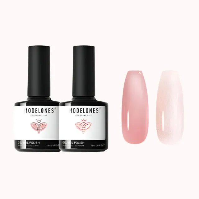 modelones Blushing Nude gellack 2-pack jelly nude rosa