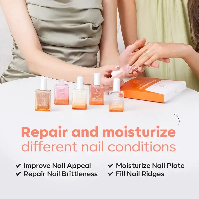 Modelones Red Brown nagelstärkare rödbrun ton med keratin