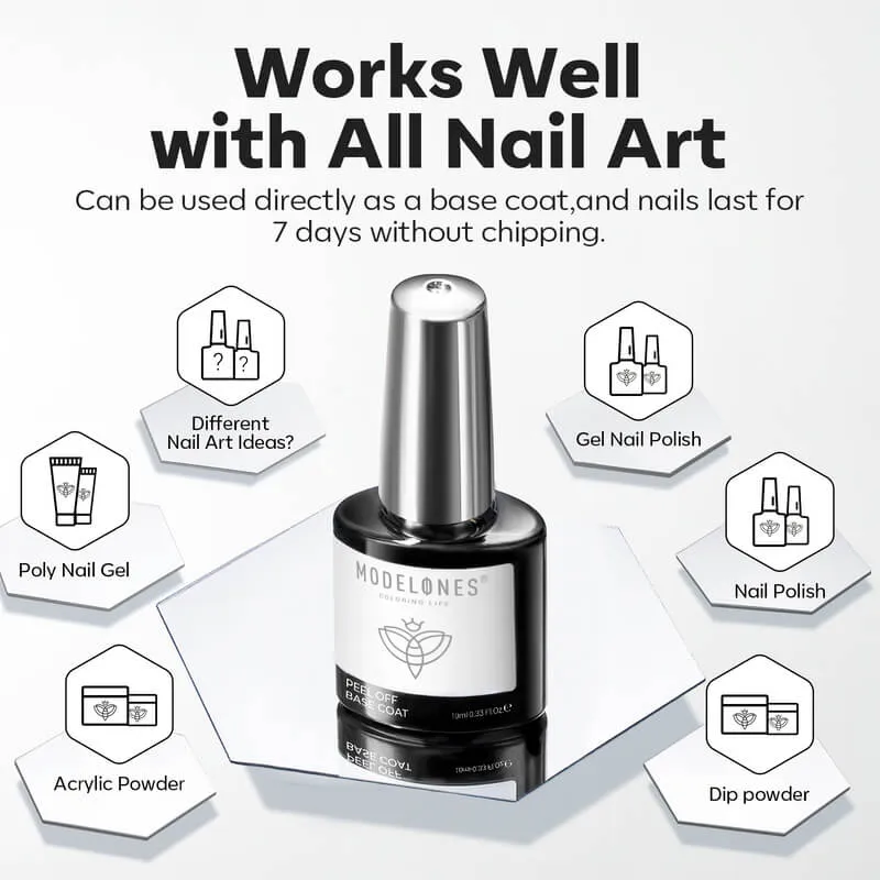 Modelones Peel Off Base Coat 10 ml avtagbar