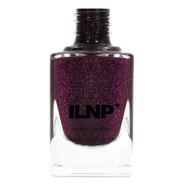 ILNP Madeline nagellack mörk bär holografisk