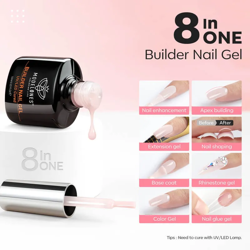 Modelones Builder Gel Nude Pink nagelgel duo 2x10ml