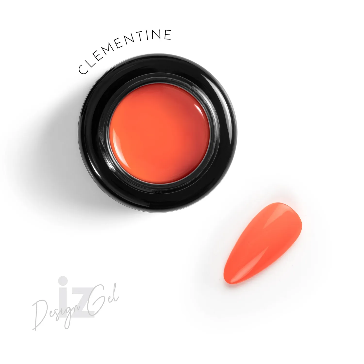 Iz Beauty Design Gel Clementine DG020 nail art gel neonorange