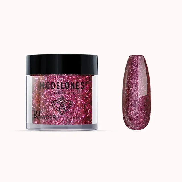 Modelones Runaway 499 dippingpulver röd shimmer 8g