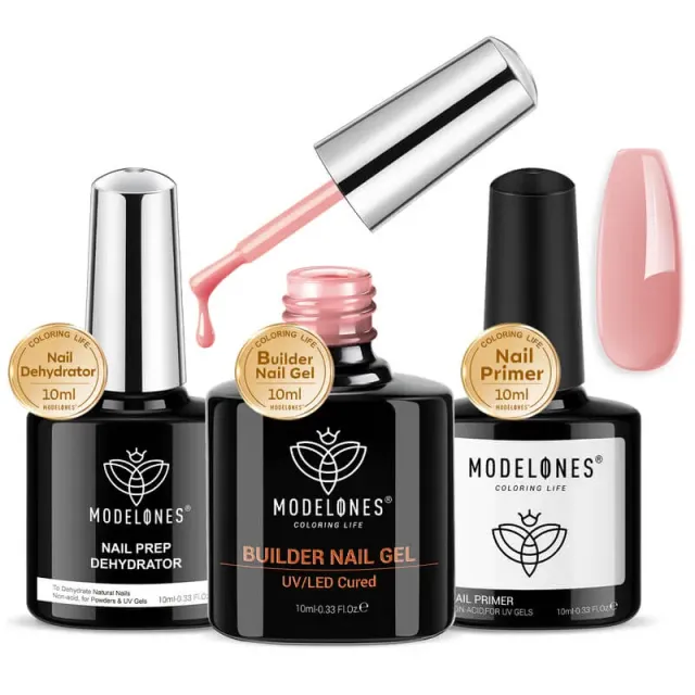Modelones 8-i-1 Rose Pink builder gel set 3-delar