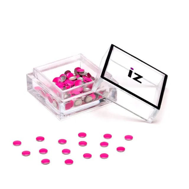 Iz Beauty Neon Pink Circles nagelstuddar 30-pack neonrosa