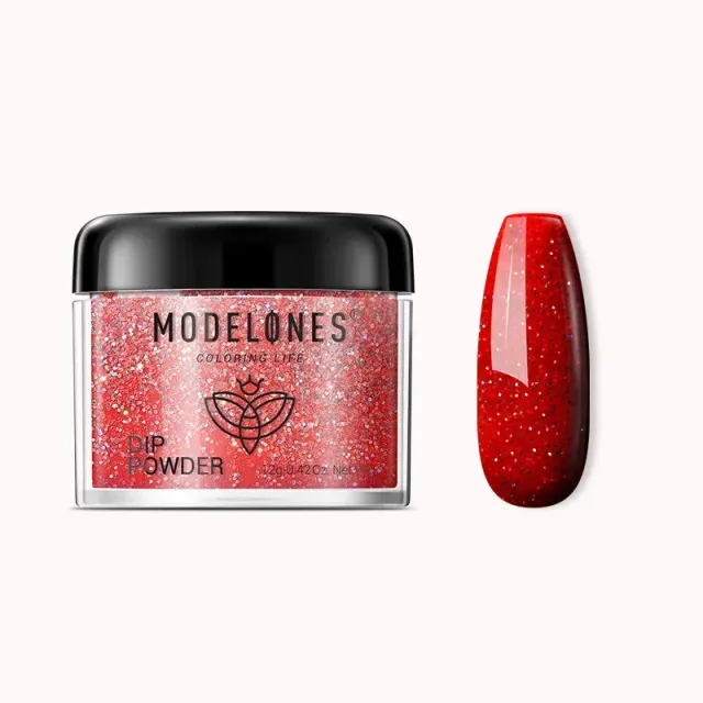Modelones Strawberry doppulver röd shimmer 12 g
