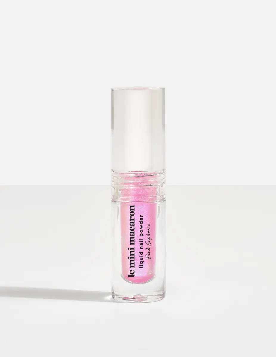 Le Mini Macaron Pink Euphoria nagelpuder skimrande rosa