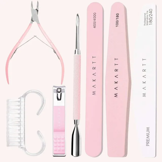 Makartt nagelvårdsset rosa 7 delar för nagelband