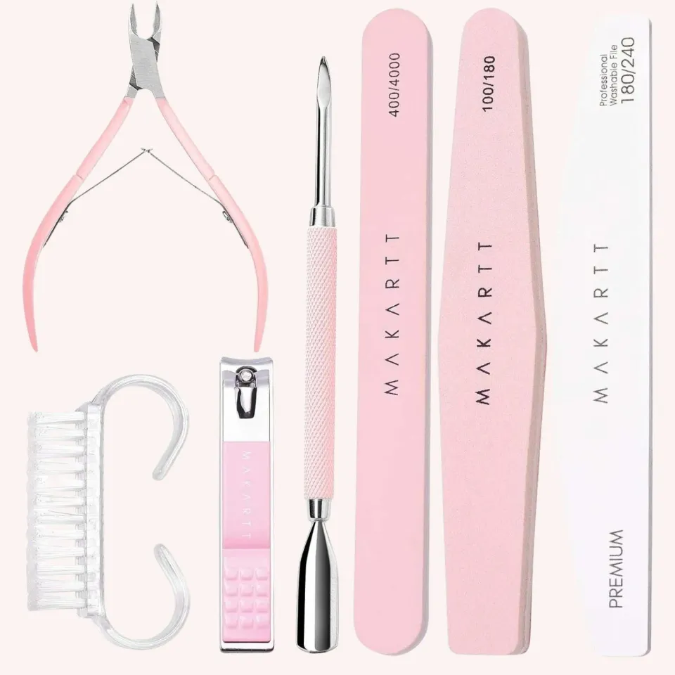 Makartt nagelvårdsset rosa 7 delar för nagelband