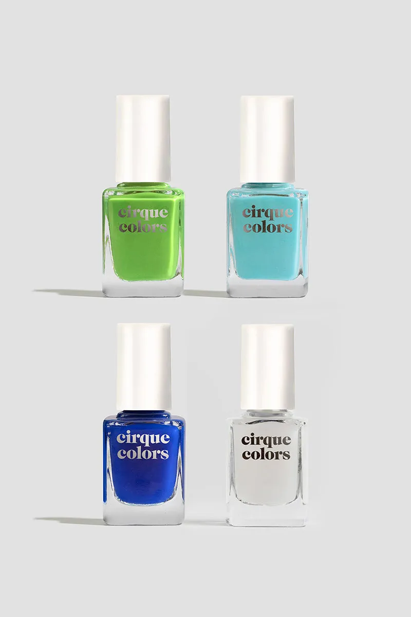 Cirque Colors Sea Glass nagellack set jelly matt 4-delar