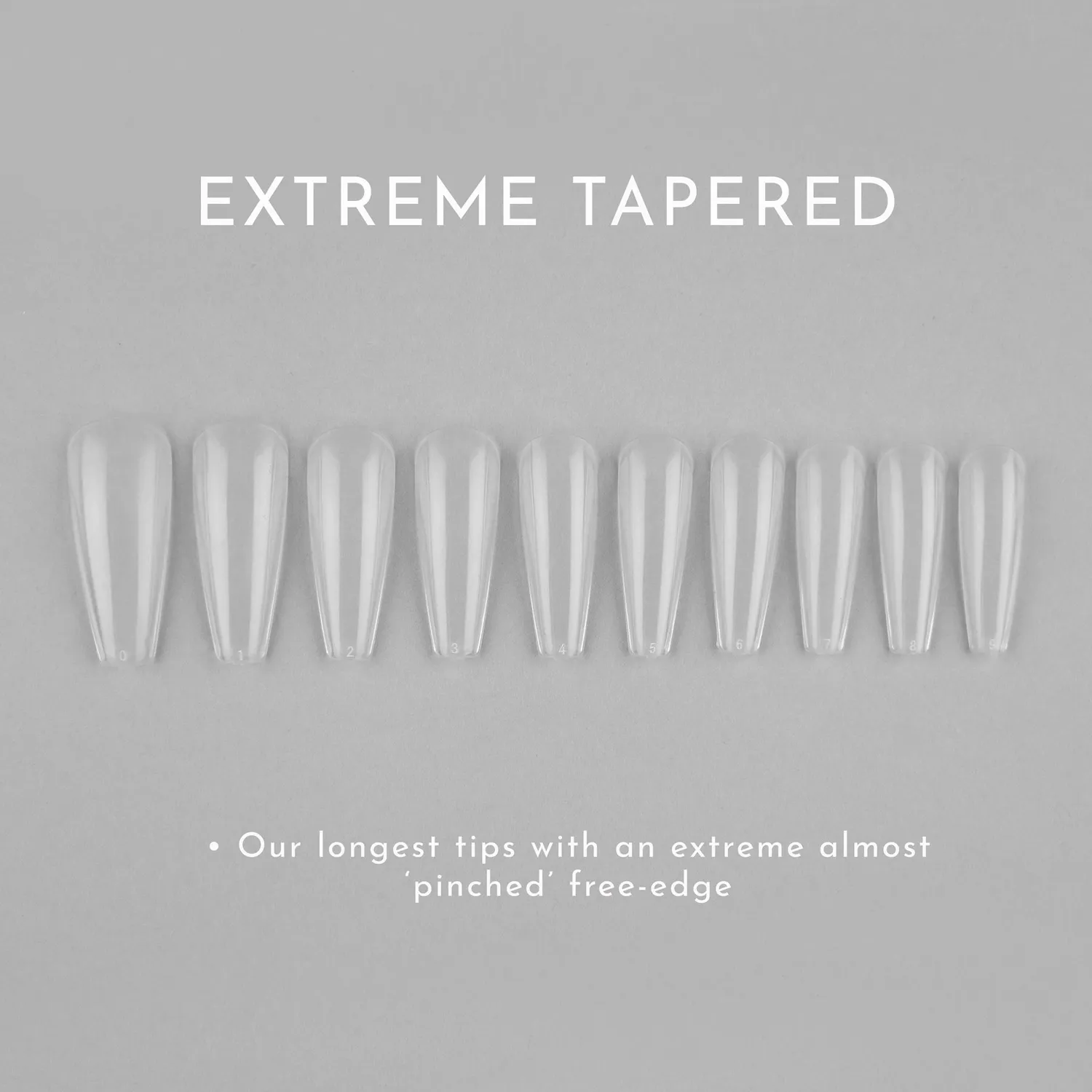 Iz Beauty Extreme Tapered full cover tips clear 200-pack
