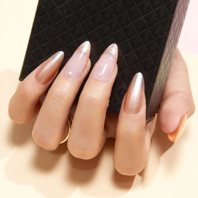 modelones Never Over nagellack brun shimmer snabbtork