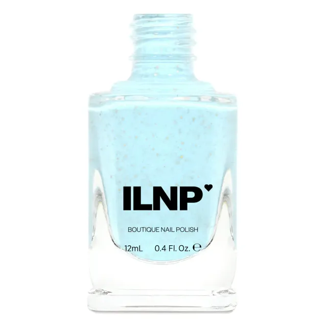 ILNP Snow Globe nagellack ljusblått holografiskt